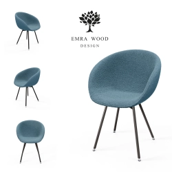 Krzesło KR-501 Ruby Kolory Tkanina Abriamo 13 Boucle Design Italia 2025-2030